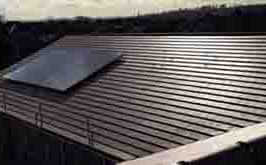 Roofing service with solar panel